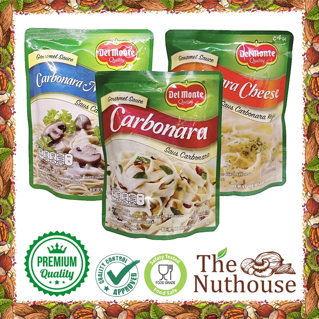 

Delmonte Gourmet Sauce Carbonara Flavor / Del Monte Saus Keju: Original / Cheese / Mushroom 180gr [HALAL]