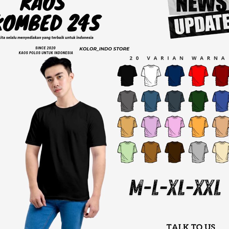 LANGSUNG PABRIK KAOS POLOS COMBED 24S KAOS POLOS ATASAN