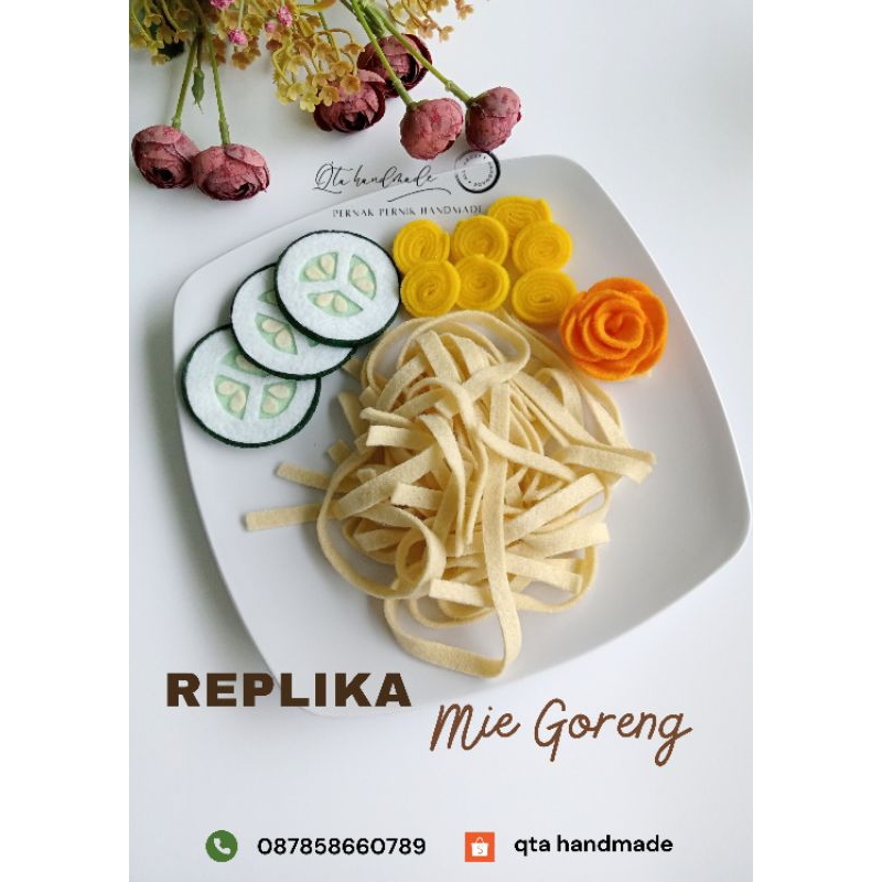 REPLIKA MAKANAN FLANEL || REPLIKA MIE DARI KAIN FLANEL || PRETEND PLAY