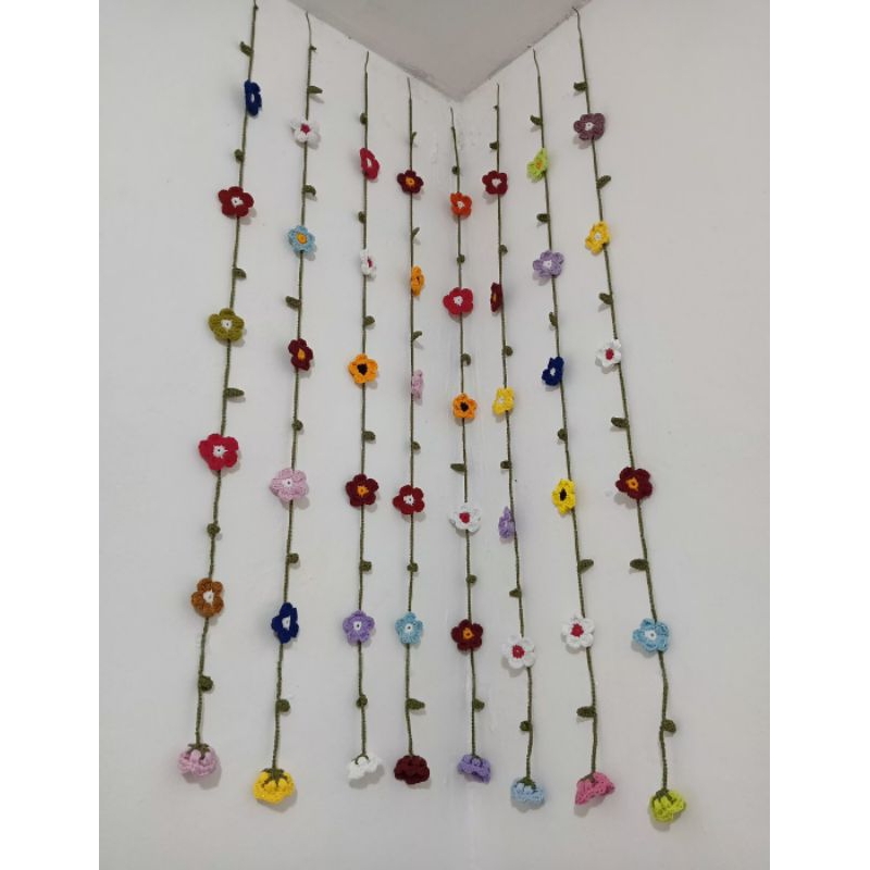 TIRAI BUNGA RAJUT HANDMADE