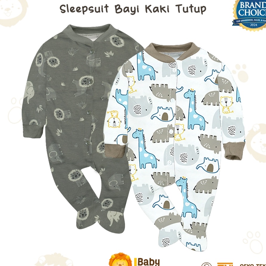 New BABYLEON Jumpsuit Bayi 1Th Jumpsuit Bayi Kaki Tutup Jumper Bayi Newborn Baby Sleepsuit Baju Tidu
