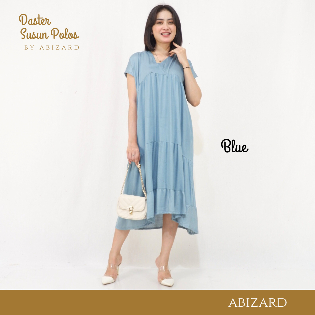 Abizard Daster Rampel Susun POLOS Bahan Rayon Adem All Size