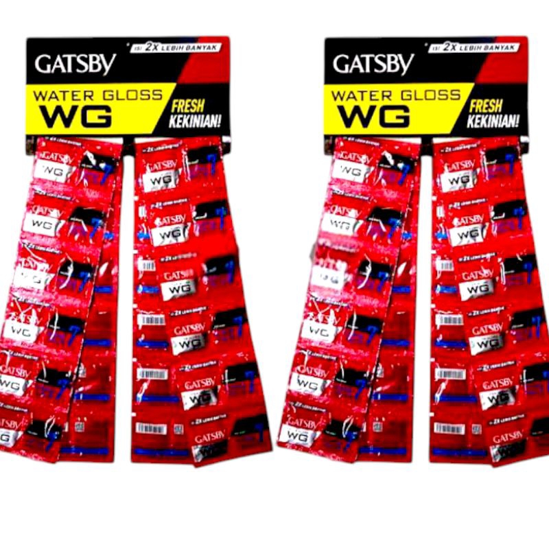 GATSBY RAMBUT WG MERAH, WG KUNING GATSBY BIRU 1 RENCENG