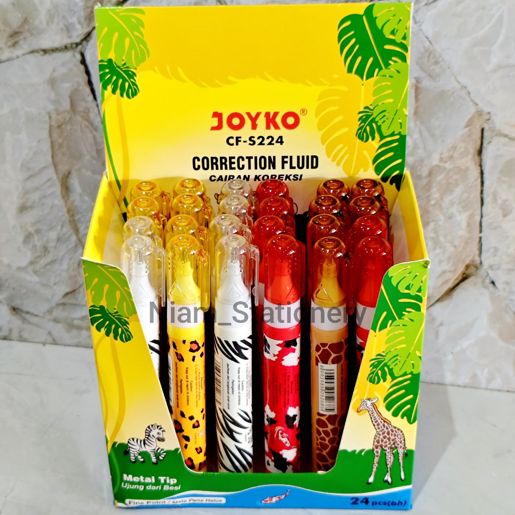 

Azka SATU PACK ( 24 PCS ) Tip-Ex Cairan Koreksi Stipo Cair Animal Jokyo Cf-S224 / Cf-S221