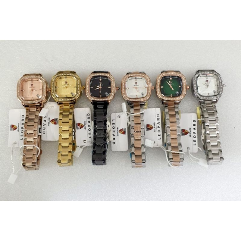 Jam Tangan Original Rantai LEOPARD 6251 Tanggal