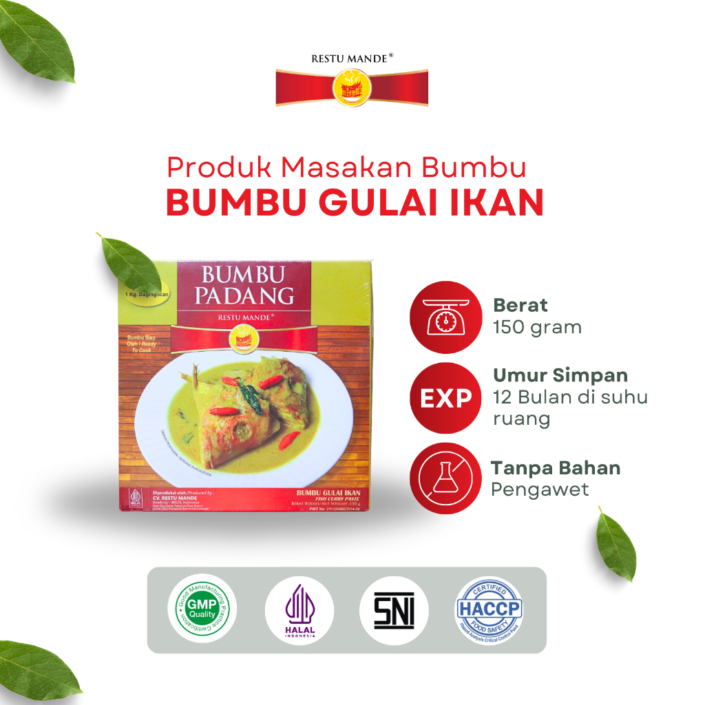 

Restu Mande Bumbu Gulai Ikan Kakap 150 gram