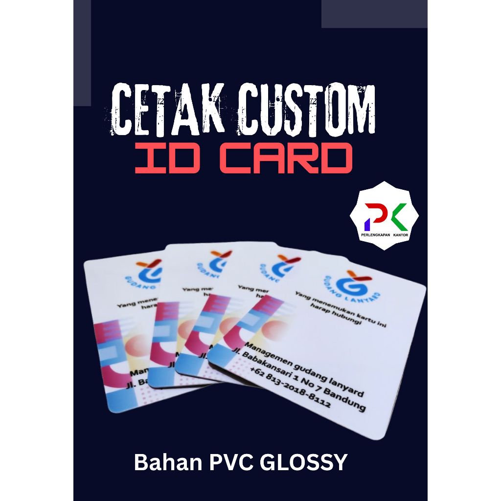 

CUSTOM IDCARD BERKUALITAS PREMIUM STANDAR ISO 0,9MM / CETAK ID CARD MIN11 PCS