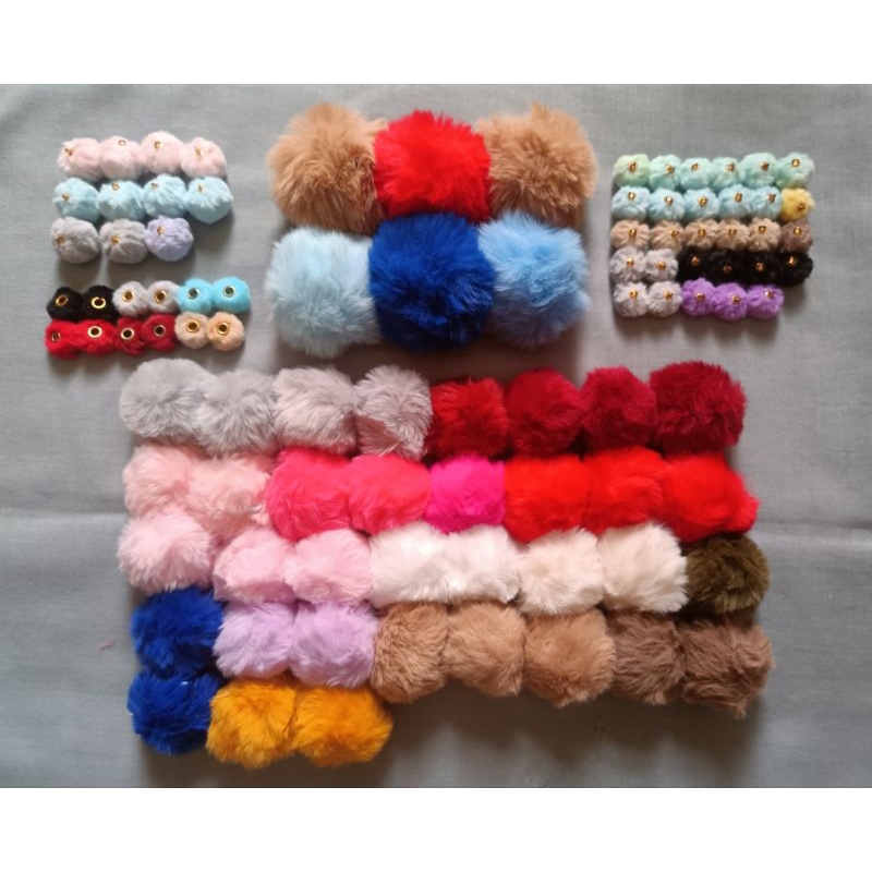 pompom 5cm/pompom/pom pom/bag charm