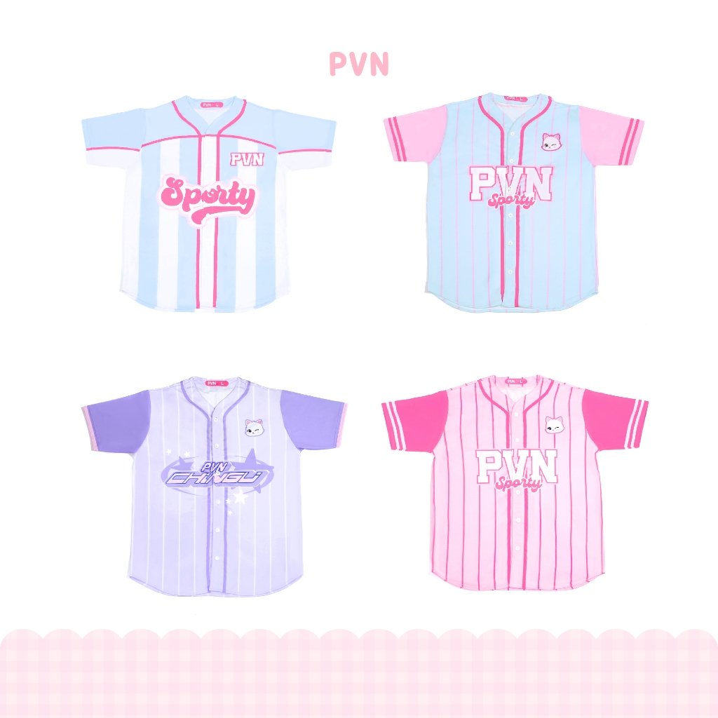 PVN Baju Jersey Pink Blue