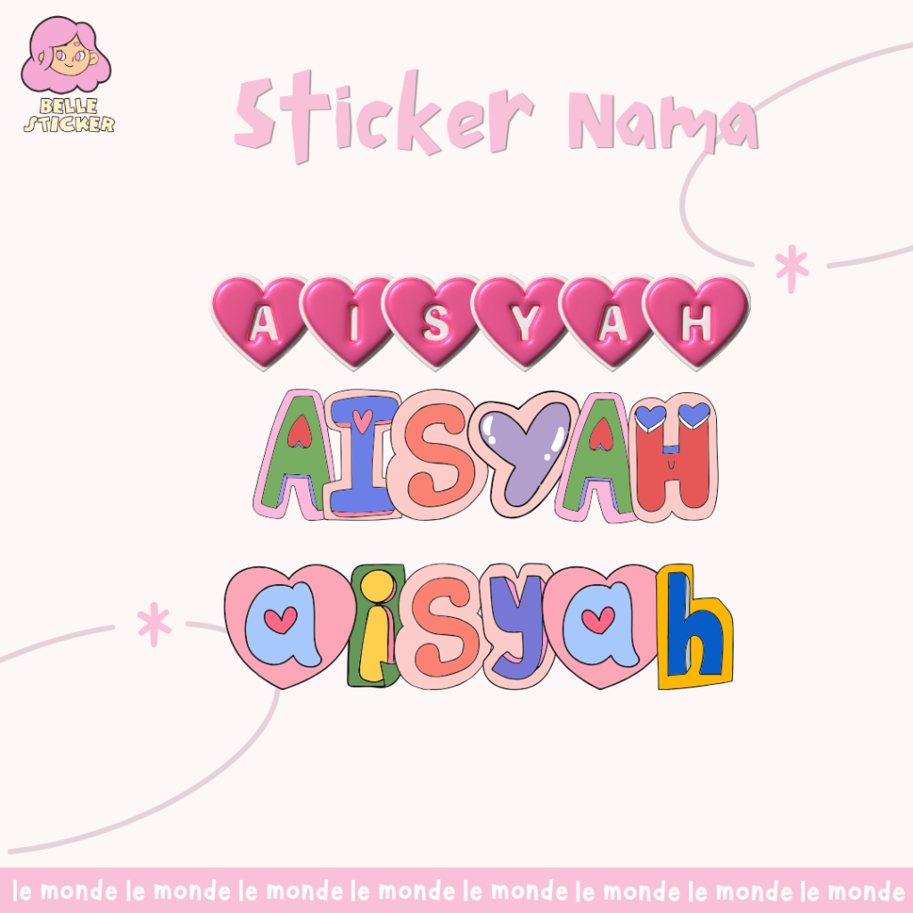 

Stiker Nama Waterproof stiker label nama anak anti air Tahan Lama Label Nama Buku Stiker Nama Koper