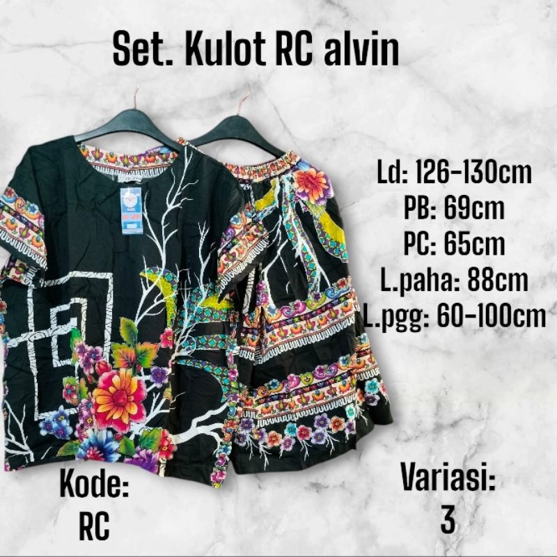 SEI Setelan Piyama Kulot Jumbo Dari Batik Alvin (KT RC)