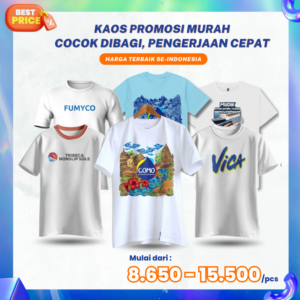 Kaos Pilkades Custom Kaos Partai, Promosi Toko Pertanian Bangunan Bahan Hyget Dryfit PE Doubel Subli