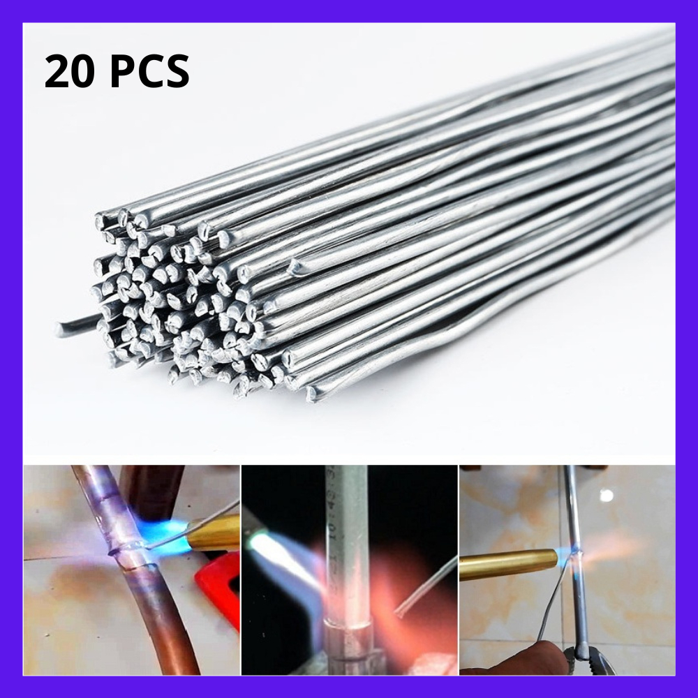 Taffware Kawat Las Flux Aluminium Electrode Suhu Rendah 330mm 20 PCS Kawat Las Alumunium
