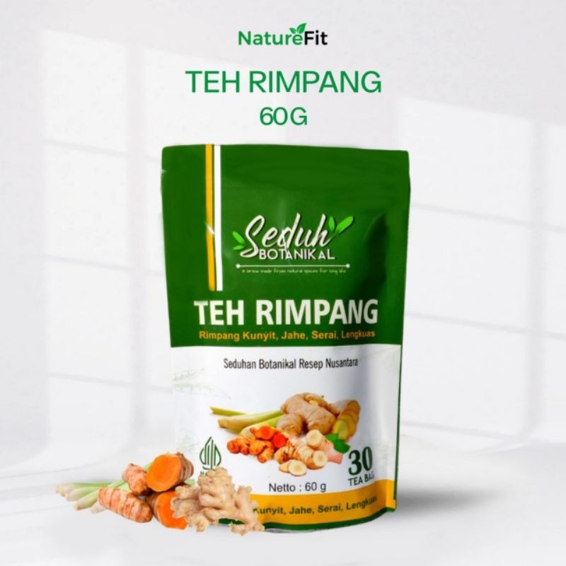 

SEDUH BOTANIKAL Teh Rimpang | Teh Celup Rimpang JSR | Teh Kunyit Jahe Serai Lengkuas | 30 Tea Bag
