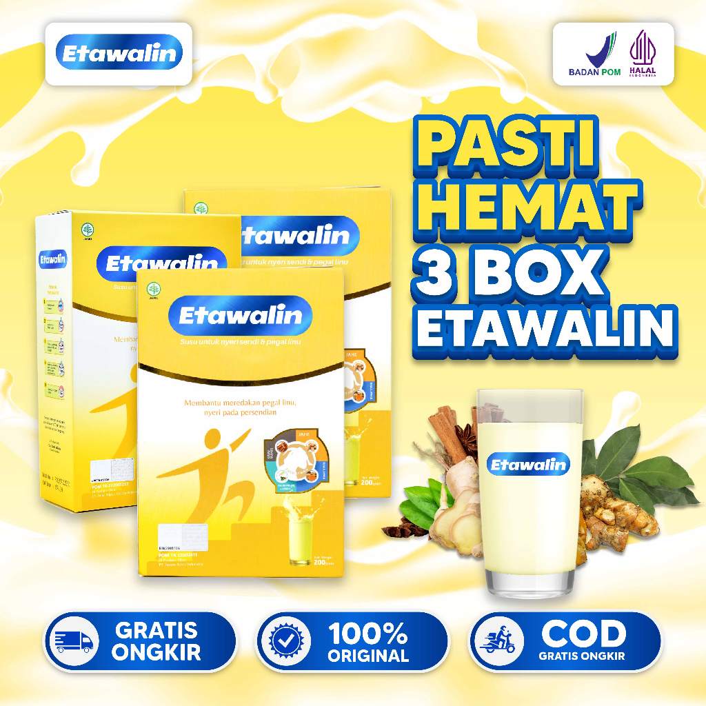 

Etawalin Paket 3 Box - Susu Kambing Etawa Atasi Nyeri Sendi Dan Tulang