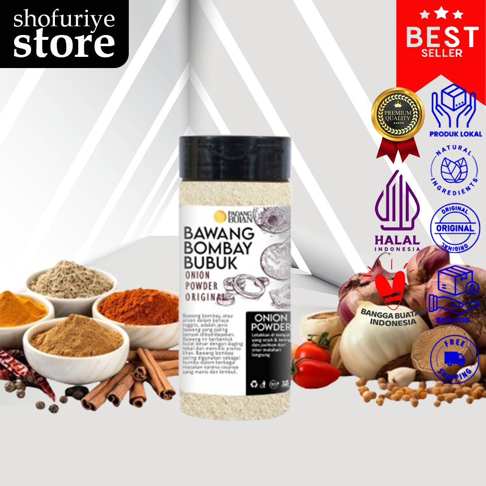 

Bawang Bombay 50gr Bumbu Rempah Organik Halal Premium - PADANGBULAN