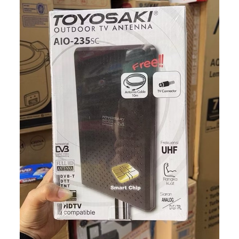 TOYOSAKI ANTENA AIO 235SC - ANTENA DIGITAL OUTDOOR INDOOR - ANTENA TV DIGITAL - ANTENA DIGITAL TV DI