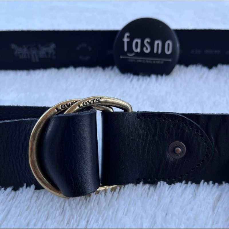 [ SOLID BLACK ] ORIGINAL LV'S MENS Vintage Belt "100% FULL GRAIN BOVINE LEATHER.