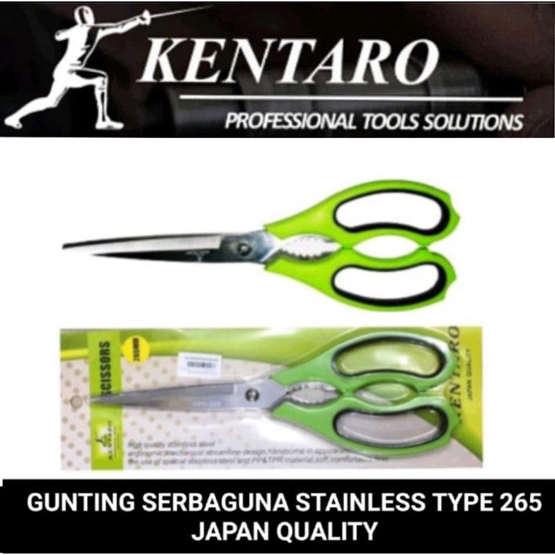 

KENTARO - GUNTING SERBA GUNA STAINLESS STEEL TYPE 265 (ANTI KARAT) - JAPAN QUALITY - 100% ORIGINAL