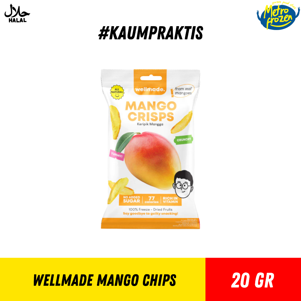 

WELLMADE Chips All Varian 20gr //manggo chips //strawberry chips //okra chips //broccoli chips