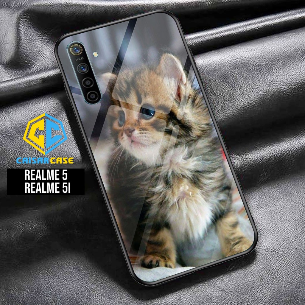 Case Realme 5 - Casing Realme 5i - ( kucing lucu ) - Case Hp - Casing Hp - Softcase Hp - Softcase Gl