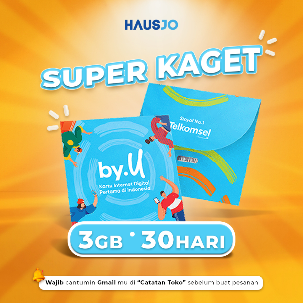 Sim Card Kartu Perdana BY.U 3GB – Kuota 30 Hari | Internet Cepat Tanpa Ribet