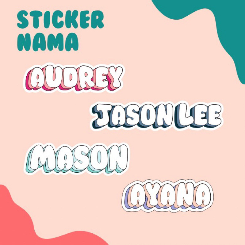 

Sticker Label Nama Waterproof Tumbler, Kotak Makan, Botol, Kotak Pensil Customizable
