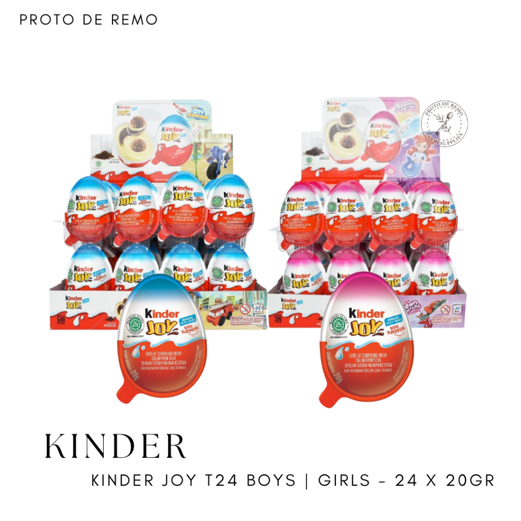 

Kinder Joy Coklat + Mainan T24 Boys | Girls - 24pcs x 20gr (PROMO ED JULI 2025)
