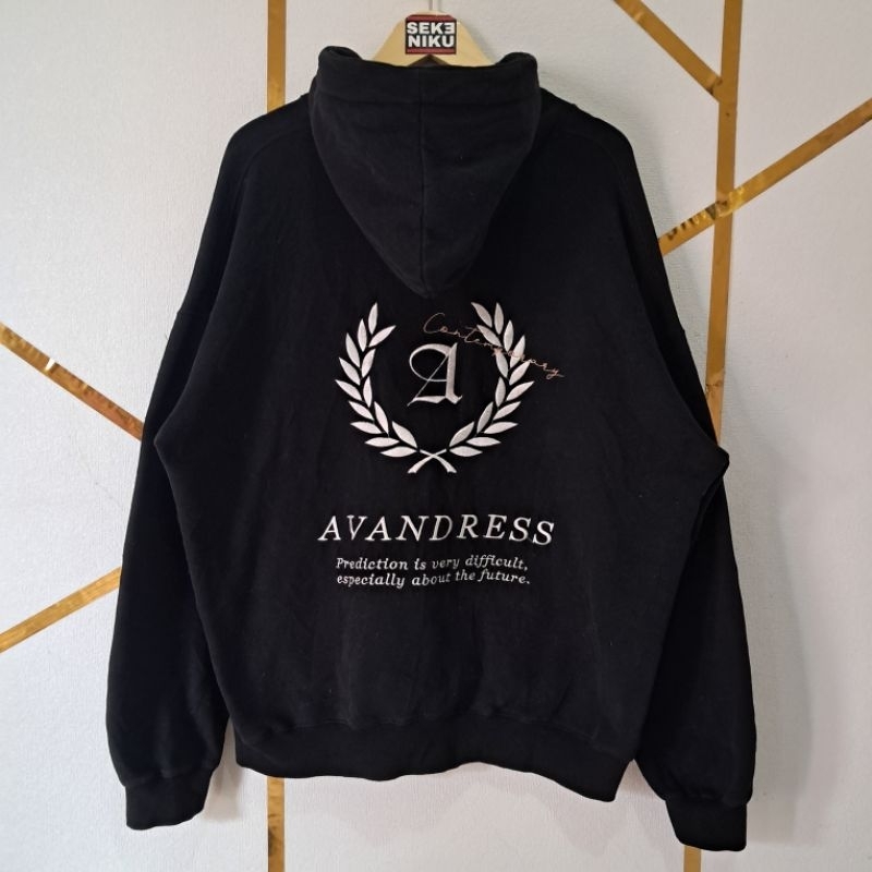 Hoodie AVANDRESS Laurel Bordir Idol KPop Jeno NCT DREAM Bahan fleece tebal