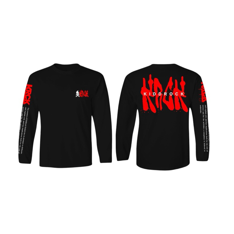 kiddrock t shirt long sleeve Warfare " black"