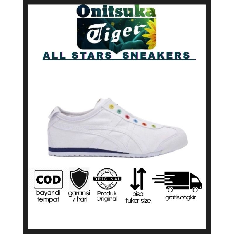 Sepatu Sneakers / Sepatu Pria / Sepatu Wanita / Sepatu Onitsuka Tiger SLIP ON Ring Rainbow Purple