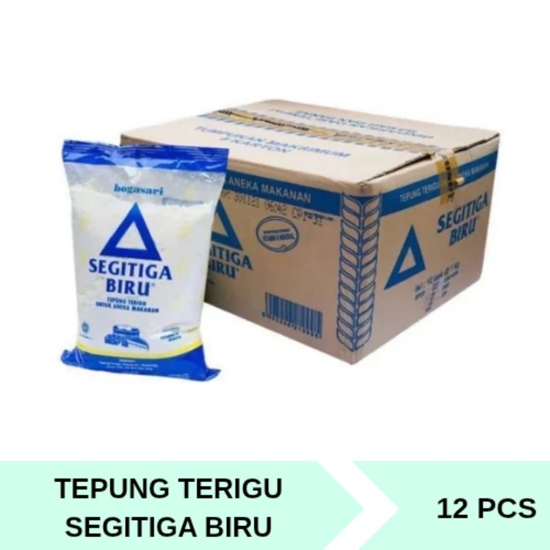 

TEPUNG TERIGU SEGITIGA BIRU 1 KG (1 dus isi 12pcs)