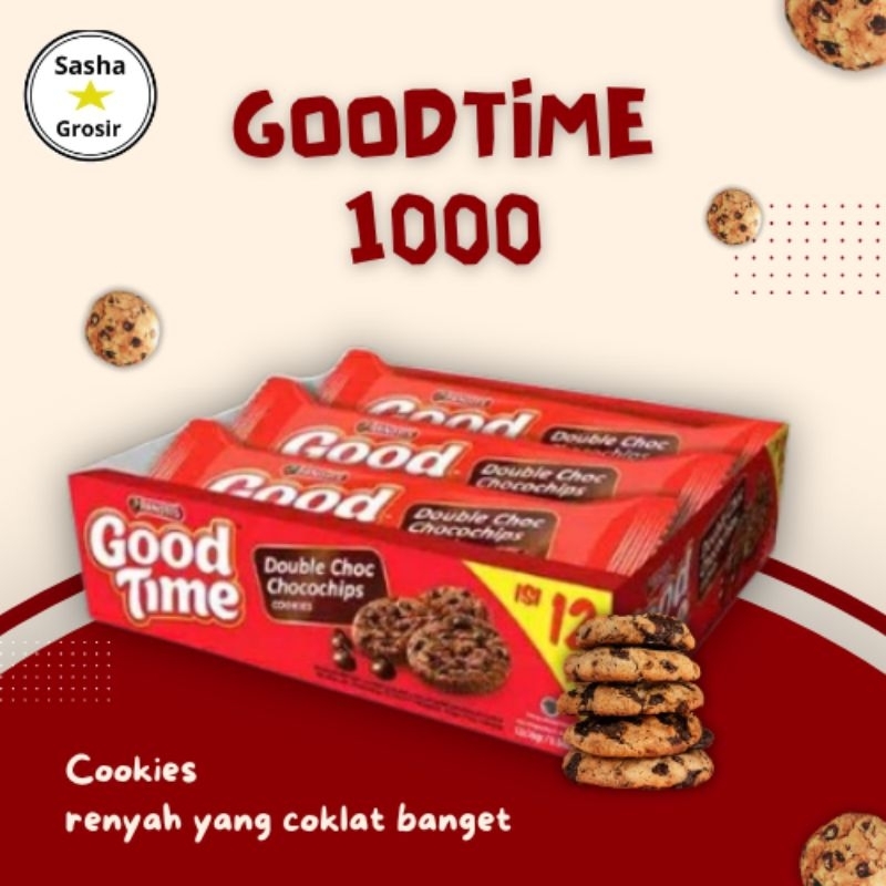 

1 DUS Goodtime Cookies Double Choco 10,6gr isi 10pack....GOODTIME 1DUS ISI 10 PACK