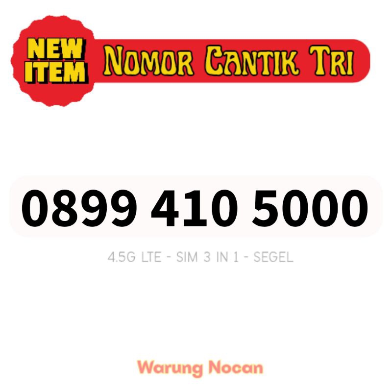 NOMOR CANTIK TRI THREE 3 11 digit 5000