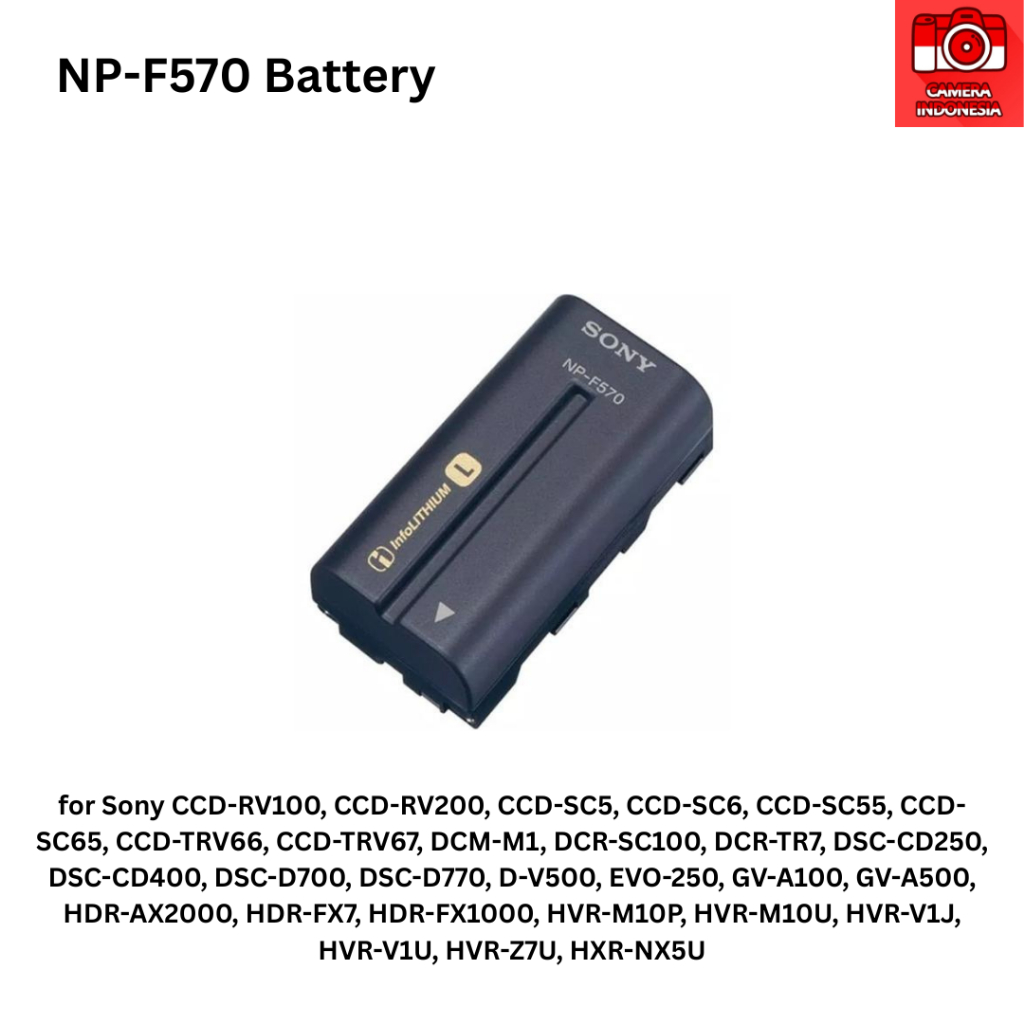 Baterai NP-F570 Camcorder Sony CCD-RV100, CCD-RV200, CCD-SC5, CCD-SC6, CCD-SC55, CCD-SC65, CCD-TRV66