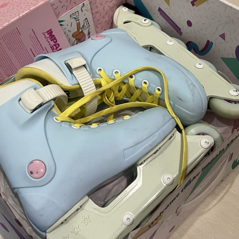 Preloved Impala Inline Skate Sky Blue Yellow Size 35