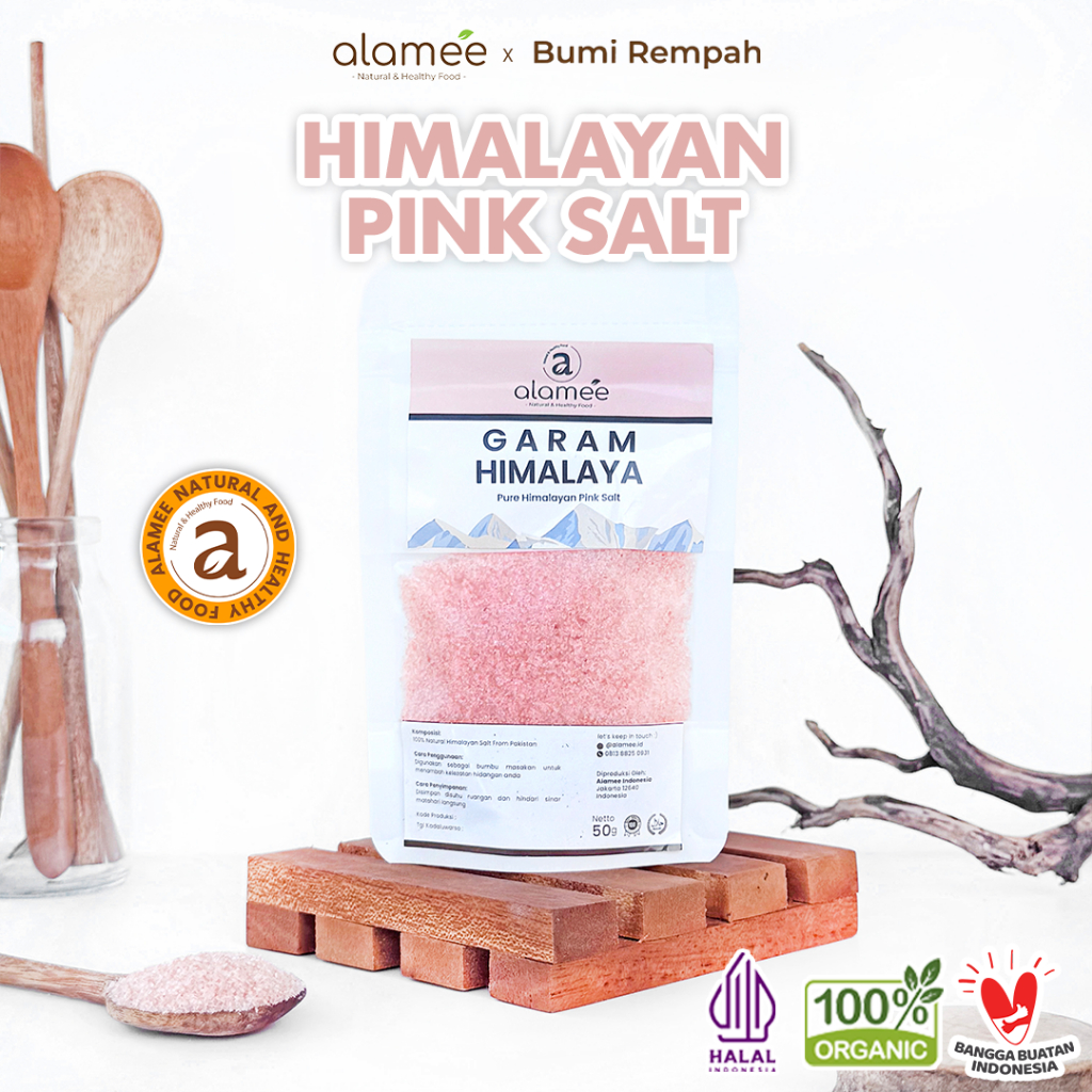 

Garam Himalaya Himalayan Pink Salt Mini Travel Size Tester Test 50g bumi rempah