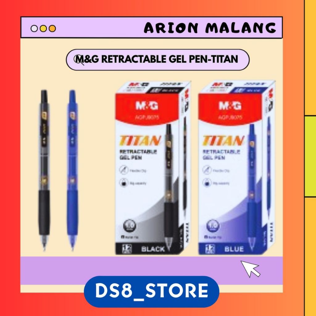 

M&G Retractable Gel Pen TITAN 1.0mm Black AGPJ9075