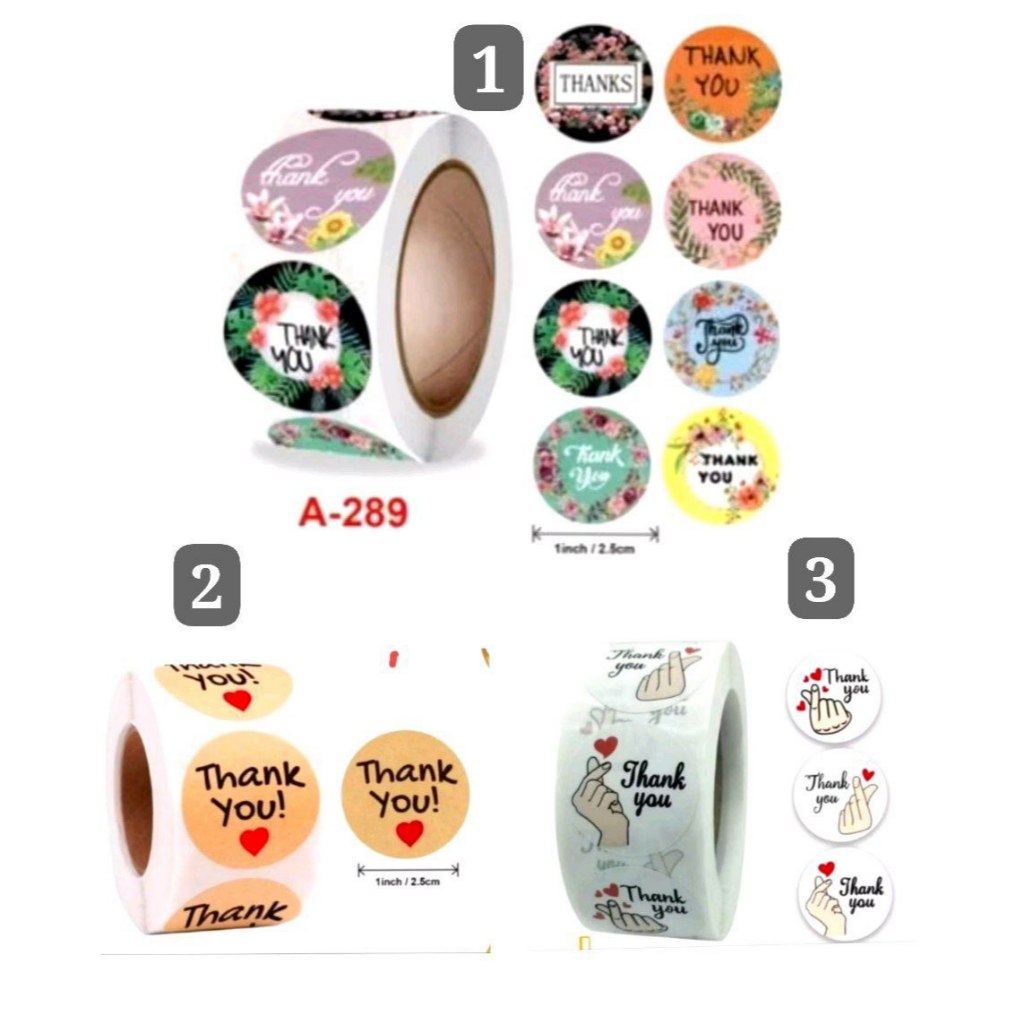 

STICKER THANKYOU 1 ROLL 500PCS / STICKER THANK YOU / STICKER AMPLOP / STIKER TERIMA KASIH STIKER TERIMA KASIH