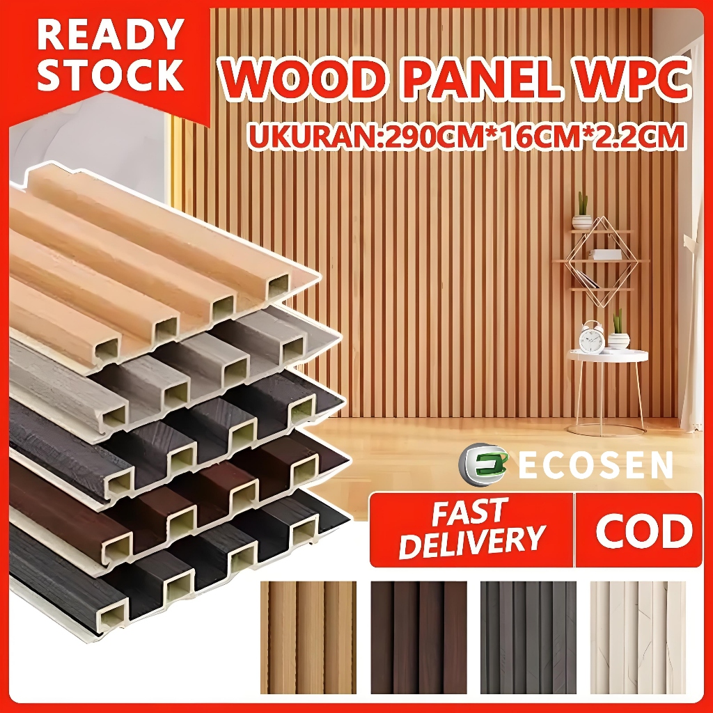 KaruniaCztore 2,95 meter x 16 cm Panel Dinding Kamar Tidur Panel Dinding PVC / WPC Panel Dinding /