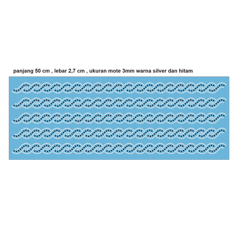 PAYET PRESS MOTE GOSOK SWAROVSKI MOTIF GELOMBANG