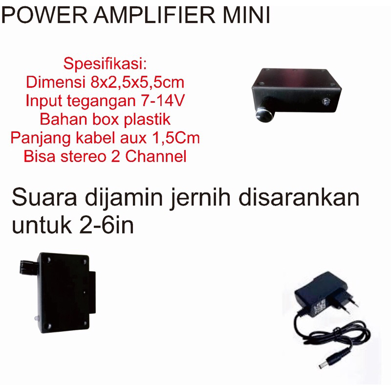 Power amplifier stereo mini