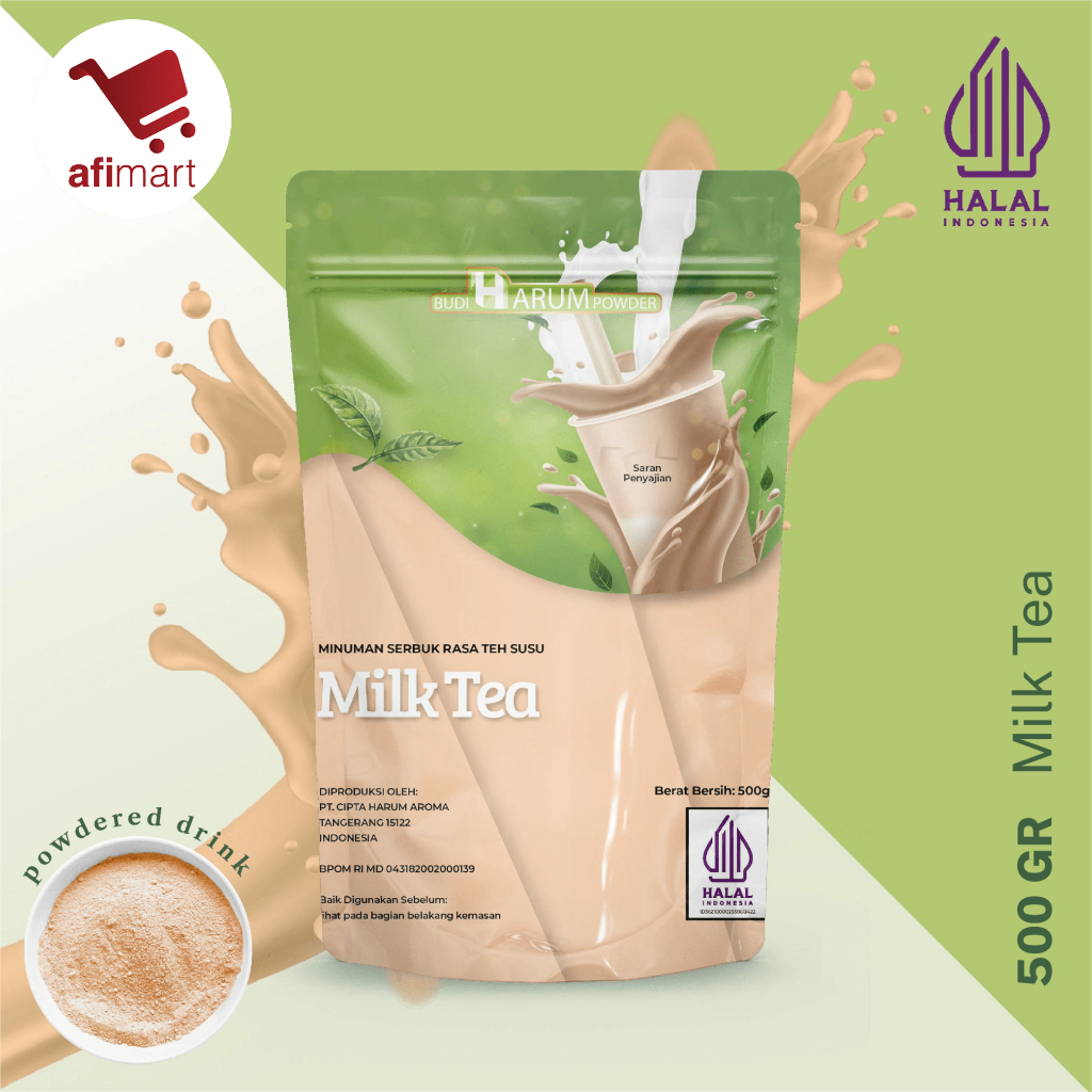 

Budi Harum Milk Tea 500gr / Minuman Serbuk rasa Teh Susu