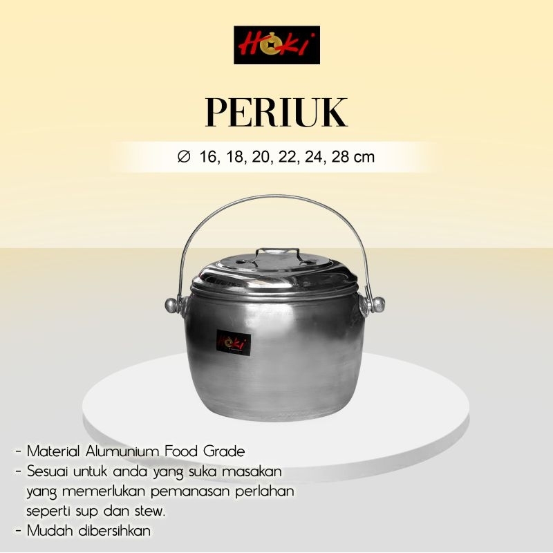 PERIUK ANTI LENGKET / PERIUK SERBAGUNA / PERIUK ALIMINIUM / PANCI PERIUK / KENDIL /  UK ( 16,18,20,2