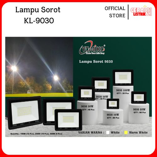 GL21 - LAMPU SOROT LED BODY MINI Merk YOMIKO - Kuning Putih