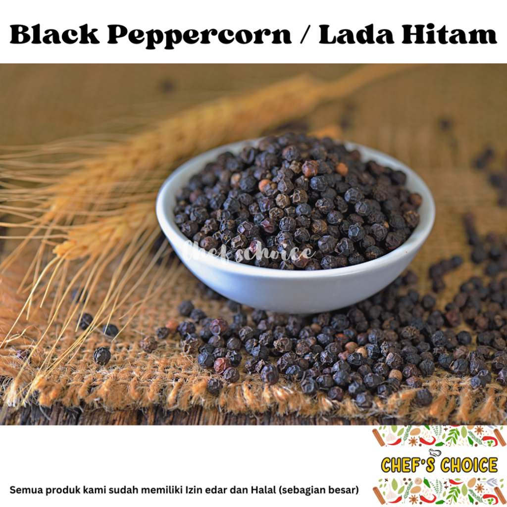 

Black Pepper Whole 1 Kg - Biji Lada Hitam Utuh / Lada Hitam Biji