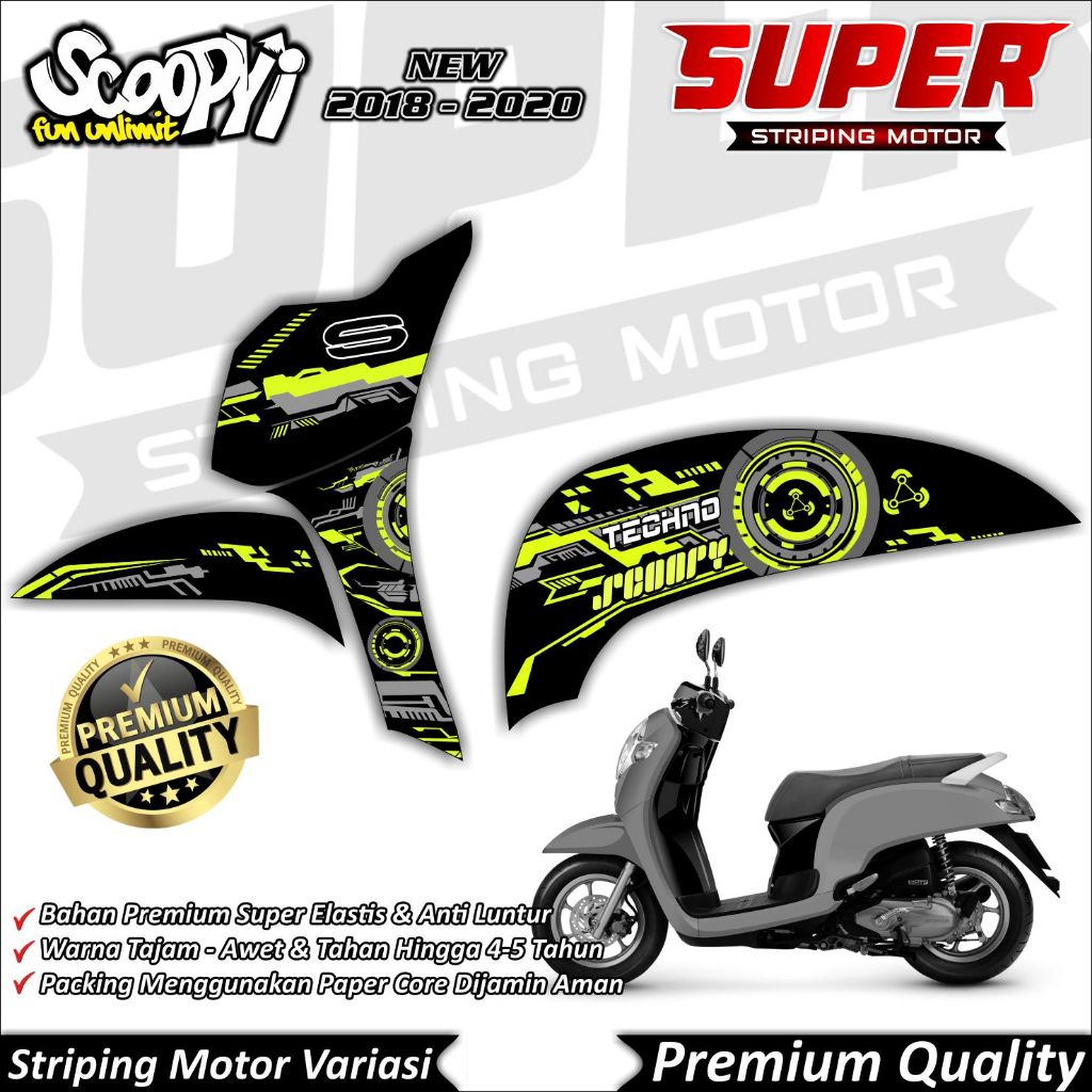 Stiker Scoopy New 2018 - 2020 Anti Luntur keren Striping Scoopy New 2018 - 2020 Striping Honda Scoop
