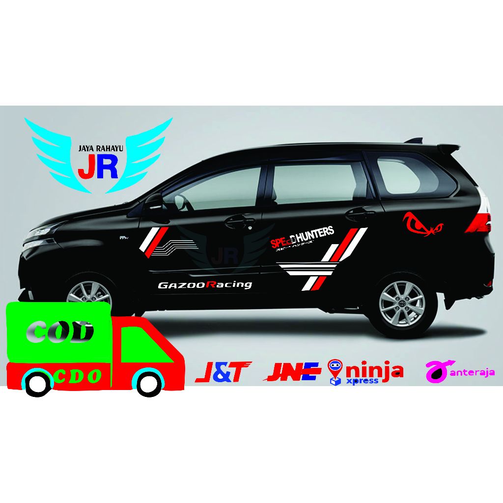 stiker list mobil rush stiker list body samping mobil sigra ayla  xenia stiker all tipe