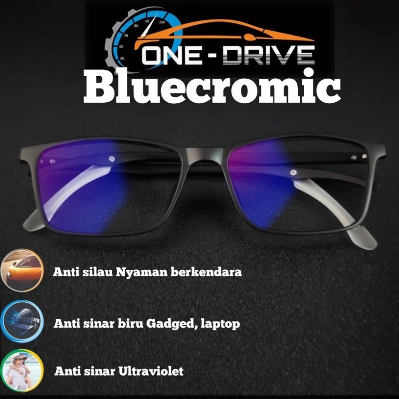 Kacamata Bluecromic Night Drive | Anti silau berkendara di malam hari | Frame tr8023 erlock sistem |