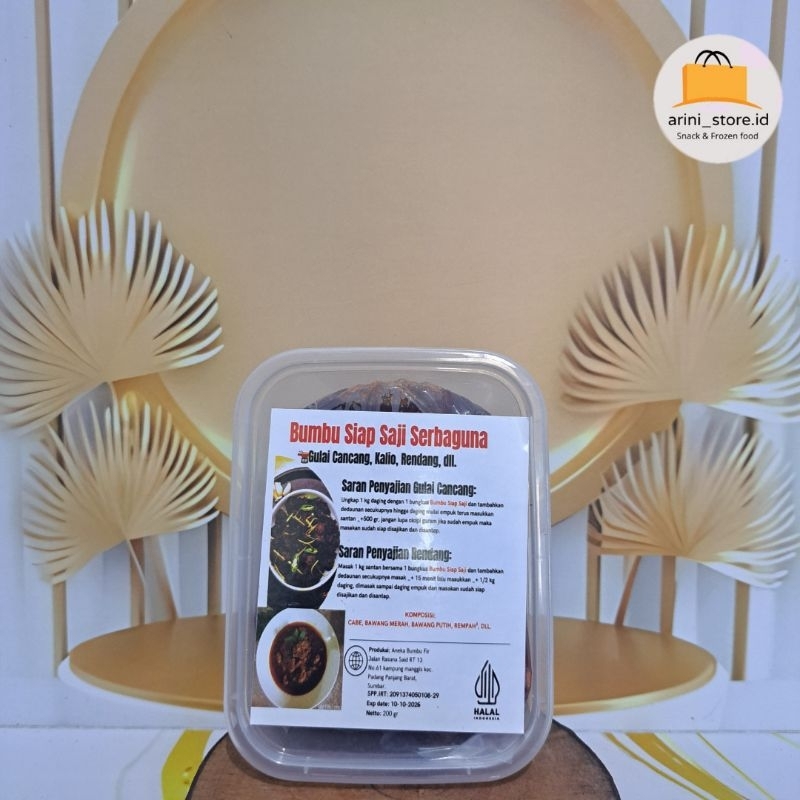 

BUMBU SERBAGUNA FIR ASLI PADANG PANJANG (GULAI CANCANG, KALIO, RENDANG DLL) 200GR